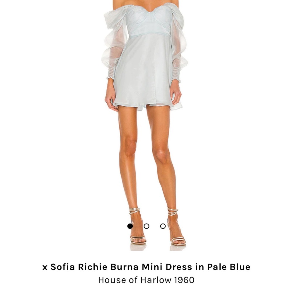 House of Harlow x Sofia Richie Burna Mini Dress Pale Blue